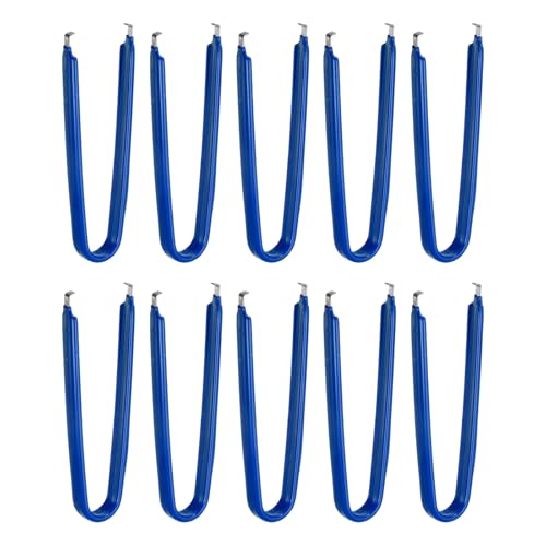 Image of HARFINGTON 10Pcs IC Chip Extractor IC U Shape Puller Stainless Steel with Insulated Vinyl Grip Motherboard Circuit Board Component Puller Chip Extractor for PCB Removal Tool, Blue