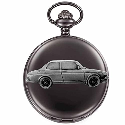 Montre gousset voiture suédoise 99 Turbo cadeau idéal homme boîtier noir