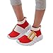 EQ Works Sonic Shoes, Sonic Shoes for Boys and Girls with Yellow Buckle, Lightweight and Breathable Sonic Sneakers for Running and Walking, Toddler and Youth Sizes, Red, 11 Toddler