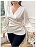 Floerns Women's Plus Size Satin Asymmetrical Wrap ... #3