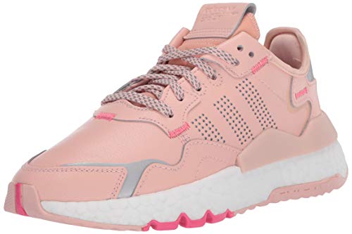 adidas Originals Kids Unisex's Nite Jogger Sneaker, Vapour Pink/Silver Met./Real Pink, 5 M US Big Kid