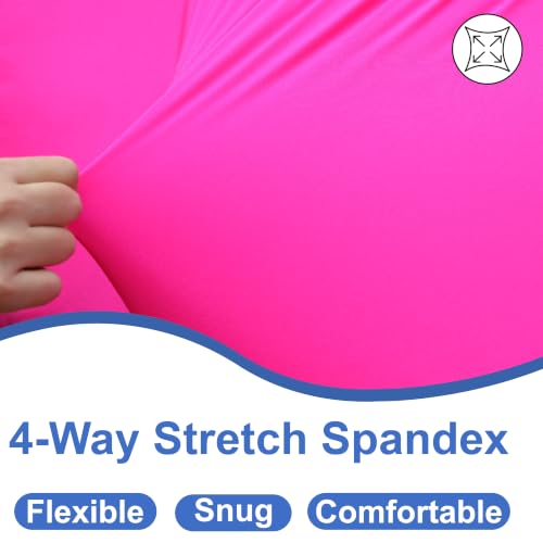 Image of Horse Slinky Hood with Zipper, Stretchy Sleazy Hood Fuchsia XXL | 4-Way Stretch, Mane & Braid Protector, Mane Tamer, Neck Cover for a Sleek and Well-Groomed Look, Show Prep, Under-Blanket Use