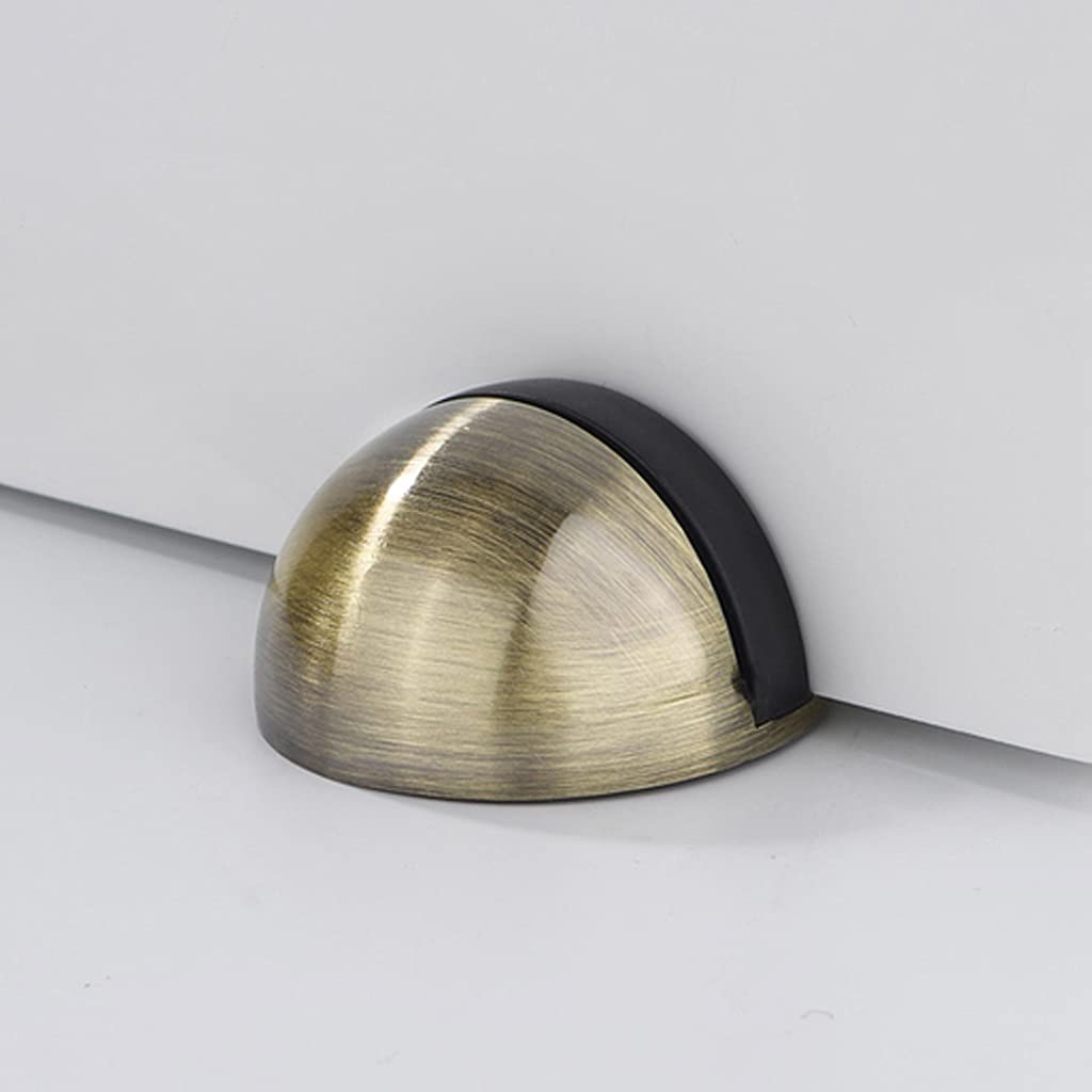Nvsfzgiyg D Alloy Rubber Oor Stopper Non Punching Sticker Hidden Holder Catch Floor Mounte Nail-Free Stop Hardware(D)