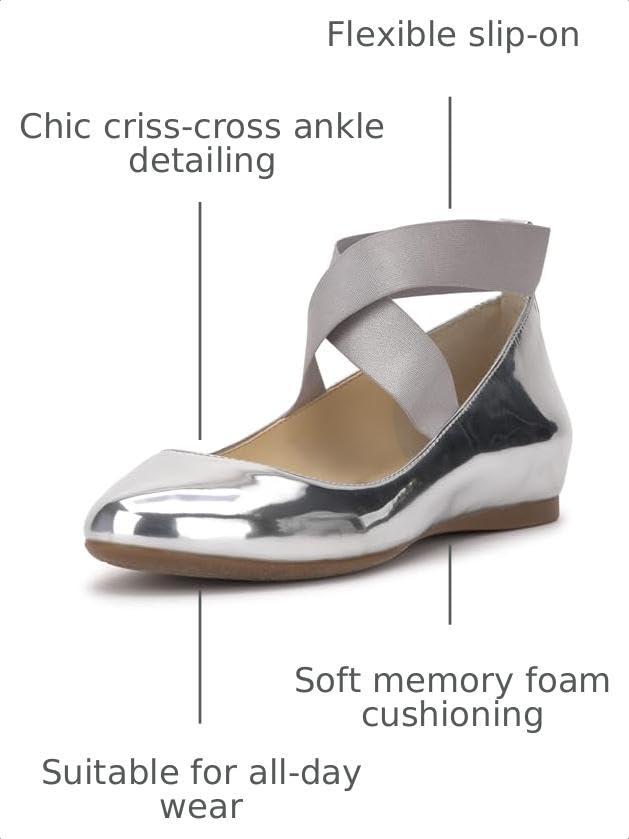 Image of Jessica Simpson Women's Mandayss Cross Strap Ballet Flat