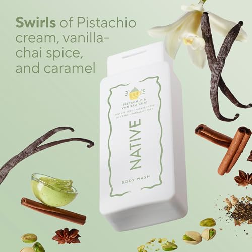 Native Body Wash Contains Naturally Derived Ingredients | For Women & Men, Sulfate, Paraben, & Dye Free Leaving Skin Soft and Hydrated | Limited Edition | Pistachio & Vanilla Chai 18 oz - image 4