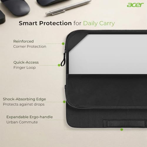 Acer 15.6-16 inch Laptop Sleeve Protective Briefcase Computer Bag-Black - image 4
