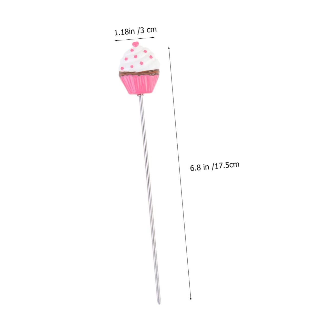 Mikinona 4pcs Cake Tester Stick Heart Shape Stainless Steel Baking Tool for Cupcake Muffin Easy to Clean