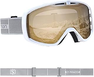 Salomon Aksium Access White Unisex Ski Snowboard Winter Sports Goggles, Wide field of vision , Instant fit , Eye fatigue & glare reduction