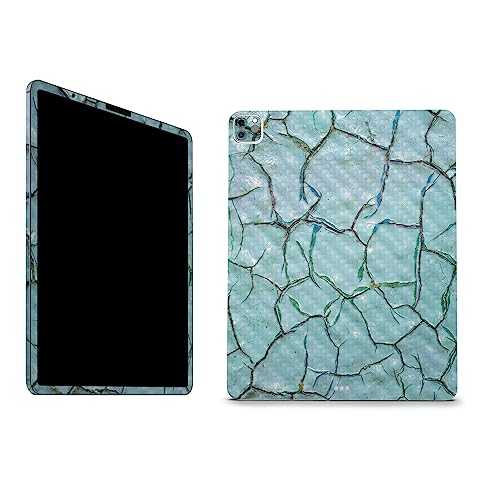 Image of MightySkins Carbon Fiber Skin Compatible with Apple iPad Pro 12.9 inch M2 6th Gen (2022) Full Wrap Kit - Chipped Paint | Protective, Durable Textured Carbon Fiber Finish | Easy to Apply | Made in The USA