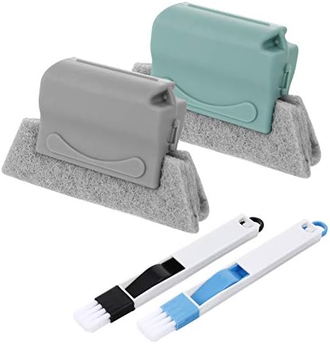 FALVFUN 3PCS Car Window Groove Cleaner Brush Set - Gap Crevice Cleaning Tool For Vents, Sill Tracks (Gray) - View #7