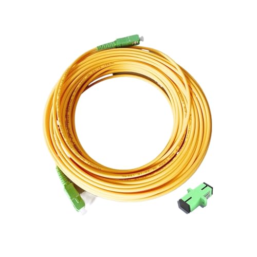 Rallonge câble fibre optique SC monomode 20M avec adaptateur pour prise murale