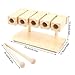 Wood Percussion Block Maple Percussion Rhythm Clapper 5 Tones with Hammer for Temples Yoga Preschool Education Venues