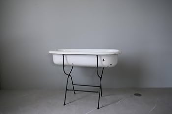 Amazon.co.jp: アンティーク 琺瑯製ベビーバス ホーロー風呂 花器