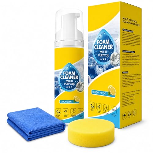 Jeeeun Foam Cleaner All Purpose, Deep Cleaning Foam Cleaner for Car Interior, Dashboard, Seats, Kitchen, Bathroom Tile and Home Surfaces (1pcs)