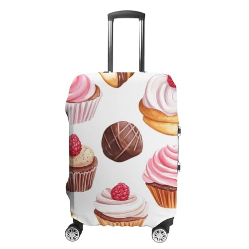 Eclairs Cupcakes Desserts Gourmet Food Luggage Covers Washable Travel Suitcase Cover Elastic Baggage Protector