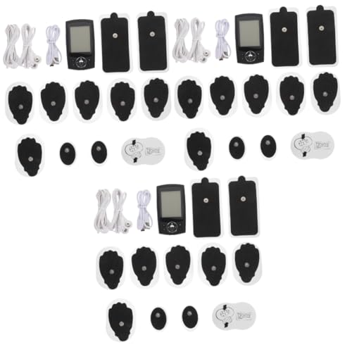 Beaupretty 3 Juegos masajeador massage masajes masageador aparato masaje electrapy dispositivo de de electro masaje electroestimulador muscular unidad de masaje para pies el plastico