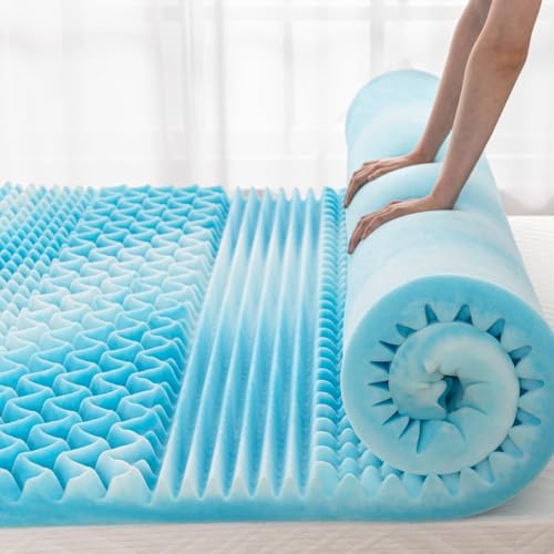 EGO Home Weicher Matratzentopper 140x200 cm – 7 cm Höhe Günstige Matratzenauflage Topper aus Schaumstoff, ideal für Gäste, Studenten & als zusätzliche Schlafauflage, Öko-Tex Zertifiziert