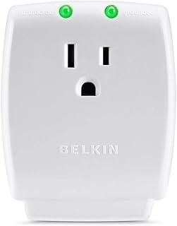 Belkin 1-Outlet Home Series SurgeCube - Grounded Outlet Portable Wall Tap Adapter with Ground & Protected Light Indicators...