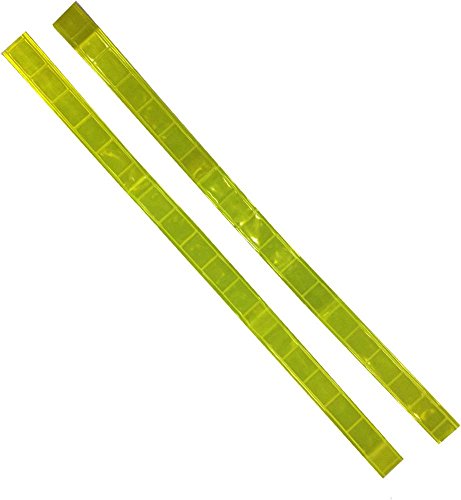 BRITEGUARD (2 Pack) Reflective Iron-On Strips | for Cycling, Dog-Walking, Trick-or-Treating, Night Runs | 18