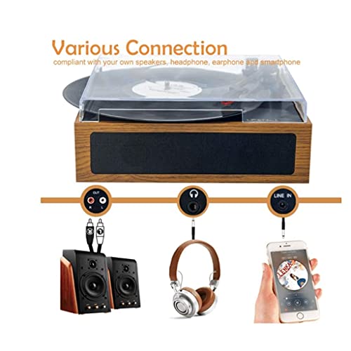 TAISK Tourne-Disque Bluetooth à 3 Vitesses entraîné par Courroie, Tourne-Disque Vinyle Vintage intégré stéréo Vie… - Les Beatles, Paul McCartney, John Lennon, RIngo Starr, George Harrison TAISK Tourne-Disque Bluetooth à 3 Vitesses entraîné par Courroie, Tourne-Disque Vinyle Vintage intégré stéréo Vie… – Image 4