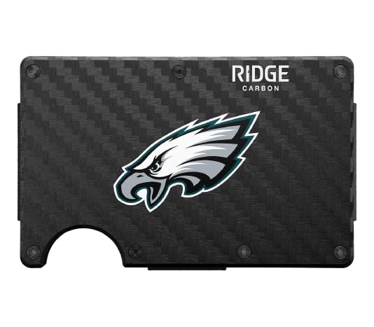 The Ridge NFL Edition, Mens Minimalist Aluminum Metal Wallet - Rfid Blocking, Elastic, Slim Front Pocket Credit Card Holder with Both Cash Strap and