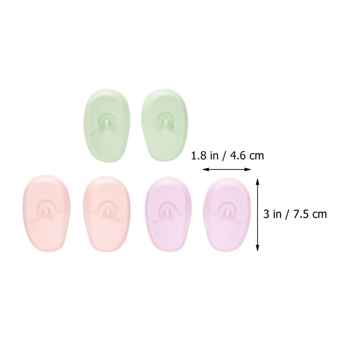 CALLARON 3 Pairs Silicone Hair Dyeing Ear Caps Heat Protection Ear Covers for Hair Coloring Salon and Home Use with Waterproof Soft Earmuffs