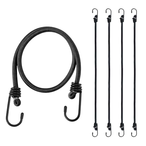 5er Gepäckspanner mit Haken, 80cm Universal Fahrradgurte Elastische Vielzweck Gummi Spanngurte für Gepäck, Sackkarren, Camping, Motorrad 5er Gepäckspanner mit Haken, 80cm Universal Fahrradgurte Elastische Vielzweck Gummi Spanngurte für Gepäck, Sackkarren, Camping, Motorrad