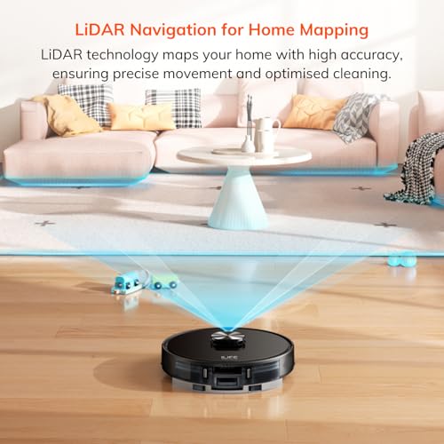 Image of ILIFE T20s Ultra Robot Vacuum Cleaner with LiDAR Navigation, Self-Emptying for Up to 10 Weeks, 10,000Pa Suction, 300mins Runtime, Dry & Wet Combo, Customised Cleaning, App, Voice and Remote Control