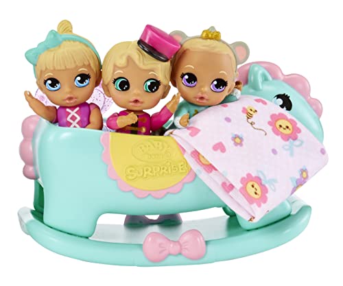 Baby Born Surprise Mini Babies - Unwrap Collectible Twins or Triplets with Swaddle & Blanket, Age 3+, Multicolor