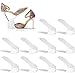 UrMsun Set of 10 Adjustable Shoe Organisers with Slots Shoe Stands Stackable for Shoes Space Saving (White)