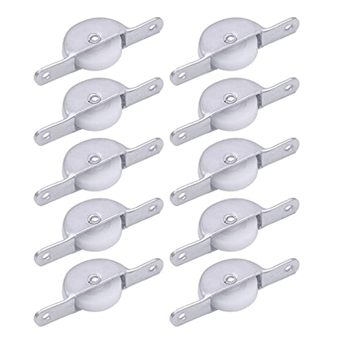 Angoily Sliding Door Track Wheels 10Pcs Plastic Closet Door Rollers Replacement for Wardrobe and Shower Doors Smooth Operation and Stable Sliding