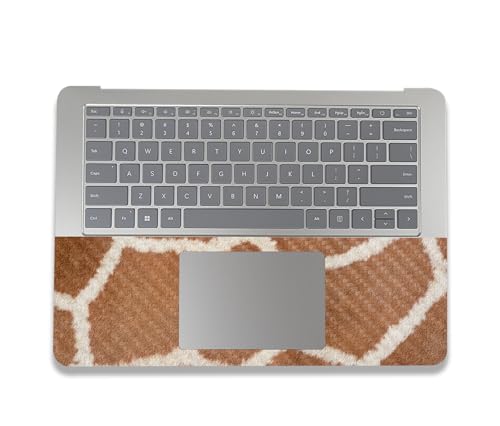 Image of MightySkins Carbon Fiber Skin Compatible with Microsoft Surface Laptop Studio 2 (2023) Full Wrap Kit - Giraffe Print | Protective, Durable Textured Carbon Fiber Finish | Made in The USA