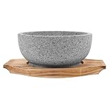 SHINEOFI Steinschüssel Koreanische Bibimbap-schale mit Tablett für Suppengarung über Offener Flamme Leicht zu Reinzen Wiederverwendbar Küchenzubehör