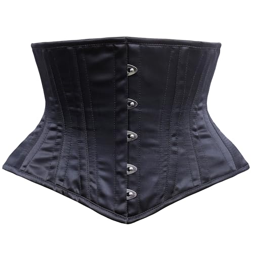Cincnher Women's Waspie Corset Underbust Waist Training Steel Boned Corset