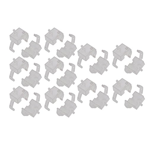 sourcing map 20pcs Clip de Plástico Lámpara Soporte para 2G11 H Soporte...