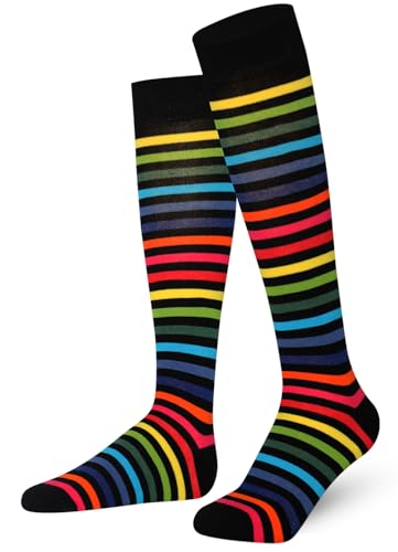 Image of Mysocks Unisex Extra Fine Combed Cotton Rainbow Socks | Seamless Toe | Reflect Your Style | Make Your Steps Enjoyable