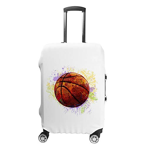 Housse de Protection pour Bagages de Voyage Valise Souple Rigide Design Basket-Ball Anti-Rayures