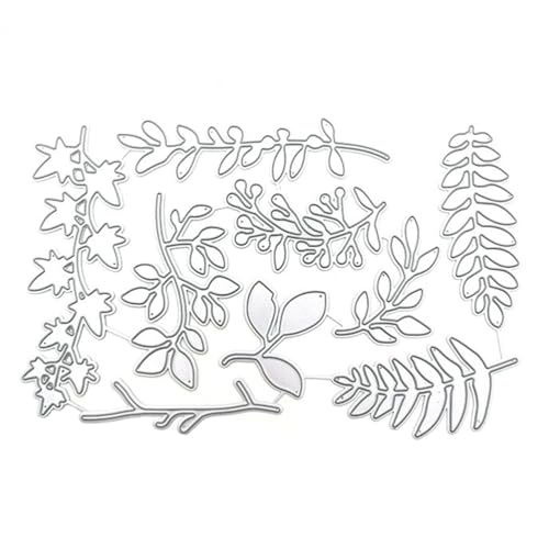 Image of ARTIBETTER Leaf Shape Die Cut Tool 1 Set Carbon Steel Craft Stencil for Card Making Scrapbooking Embossing Designs