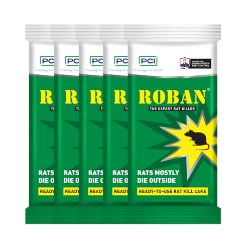 Image of PCI Roban The Rat Killer Cake (Pack of 5) | Kills Rats Outdoors in One Feed, Effective Against All Types of Rats