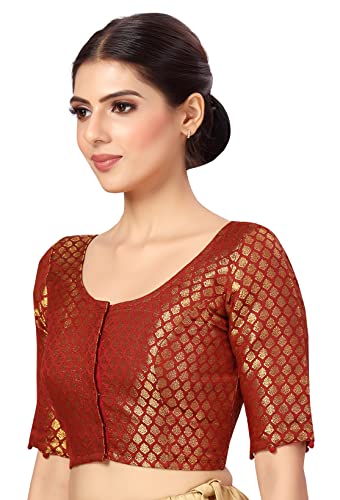 Image of Studio Shringaar Women's Polyester Elbow length sleeves Blouse
