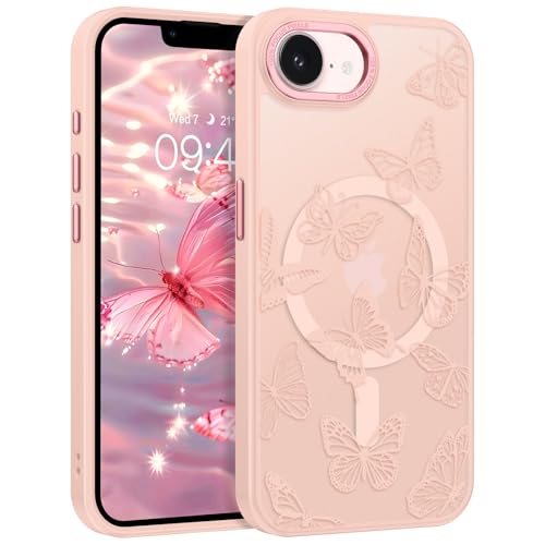Coque iPhone 17e rose papillon le cadeau idéal pour fille