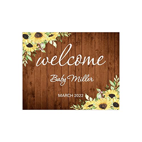 Panneau de bienvenue mariage en bois déco rustique champêtre 40x50 cm