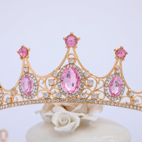 FORSEVEN Crystal Tiaras Birthday Crown for Women Wedding Rhinestones Princess Party Headbands Hair Accessories for Women and Girls - Thumbnail 6