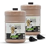 Grip Clean | Heavy Duty Hand Cleaner - Dirt Infused & All Natural Industrial Strength Soap (1 gal Refill jug) x2