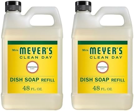 Amazon.com: Mrs. MEYER'S CLEAN DAY Liquid Dish Soap Refill, Honeysuckle ...