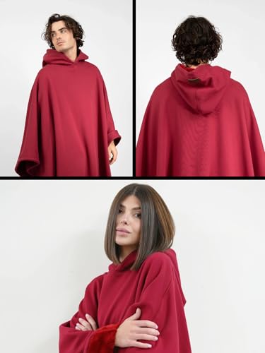 Image of FREE THE SHEEP Eden Hoodie - Oversized Weighted Hoodie Cloak with Ultra-Soft Faux Fur Liner