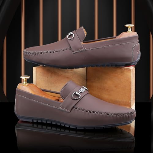 Image of WUGATTI Men's Leather Slip-On 100% Pure Leather Stylish Standard Casual Loafers