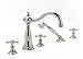 Newport Brass 3-1767 Victoria Triple Handle Roman Tub Faucet with Handshower and, Flat Black