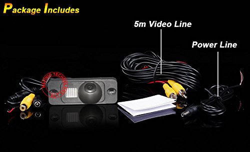 Kalakus Night Vision Reversing Vehicle-Specific Camera Intergarated in Number Plate Light License with 170 ° Angle Car Rear View System for Mercedes Benz M Class W163 (M-Class W164 1997 - Image 4
