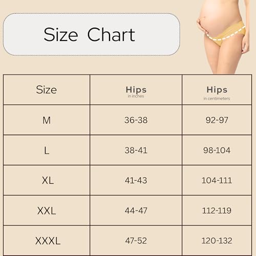 Image of FASHIOSPICE Comfy Maternity Panties| Low Waist V Shape Design Hipster| Super Comfortable Even After C-Section Delivery of Pregnant Women| Pure Cotton